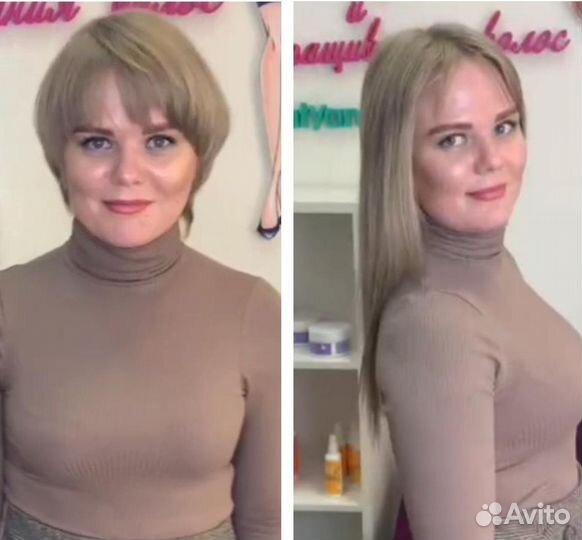 Загущение волос на очень короткие волосы