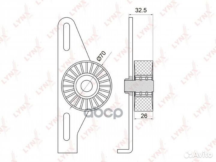 Ролик натяжной приводного ремня pb5038 lynxauto