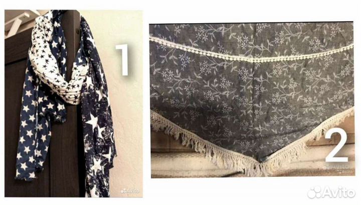 Шарф платок палантин франция италия новый бохо