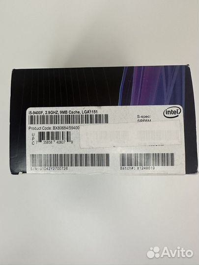Новый Процессор Intel Core i5 9400f