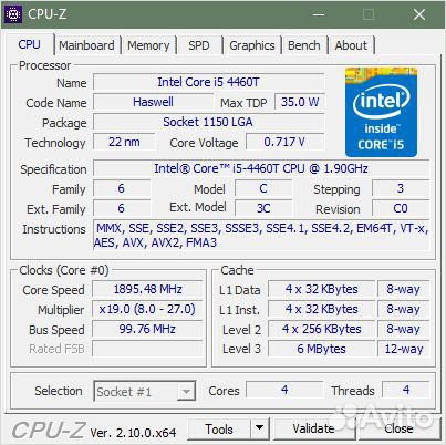 Процессор i5-4460T LGA1150