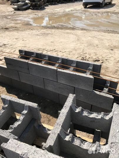 Бетонный фундамент, несъемная опалубка, лента