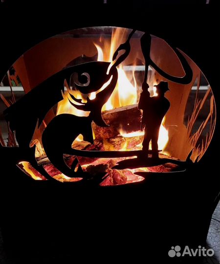 Костровая чаша с дизайном