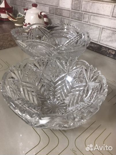 Салатница хрусталь СССР