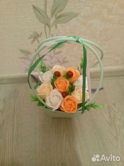 Букет из мыльных роз