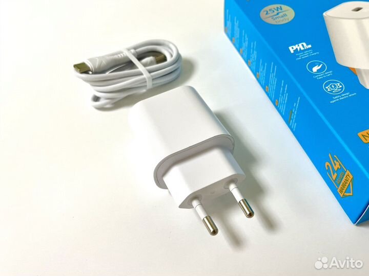 Быстрая зарядка Type C + Кабель (25W)