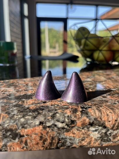 Рожки на шлем (фиолетовые)