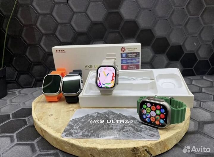 Часы Apple Watch HK9 Ultra2 (2 ремешка)