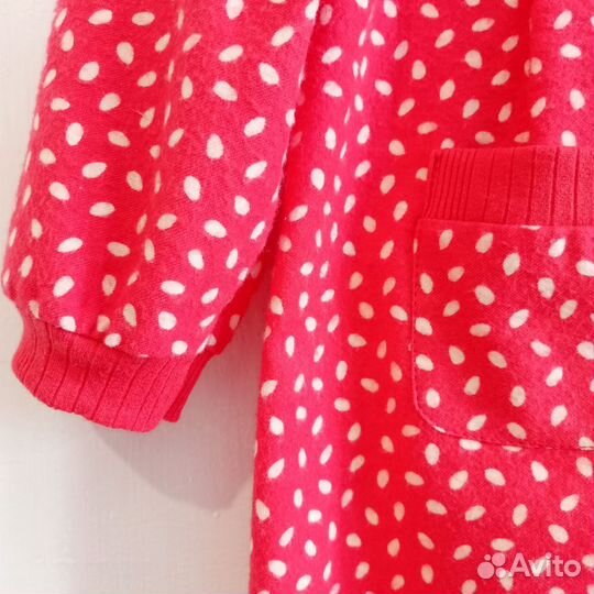 Платье детское фланель красное