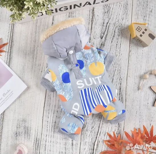 Комбенизон собак теплая осенне-зимний