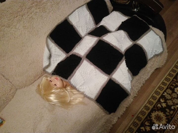 Плед для малышей. 70*70 Шахматы