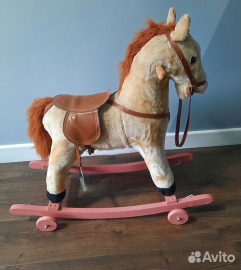 Лошадка качалка каталка 2в1 со звуком