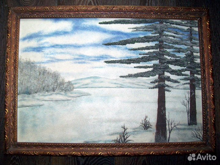 Картина из каменной крошки СССР 1980е Раритет