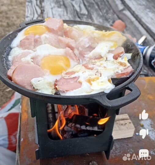 Печь щепочница походная разборная