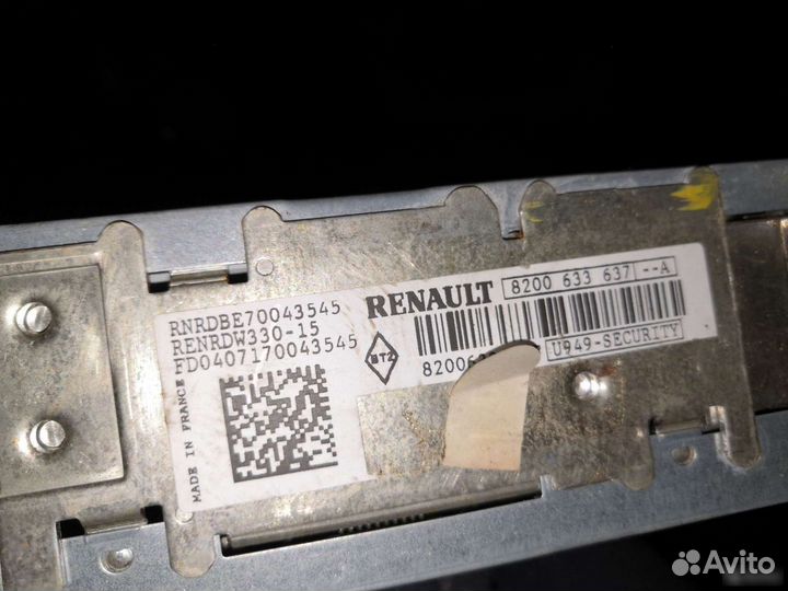 Штатная магнитола Renault megane 2