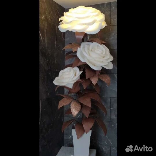 Светильник роза из изолона