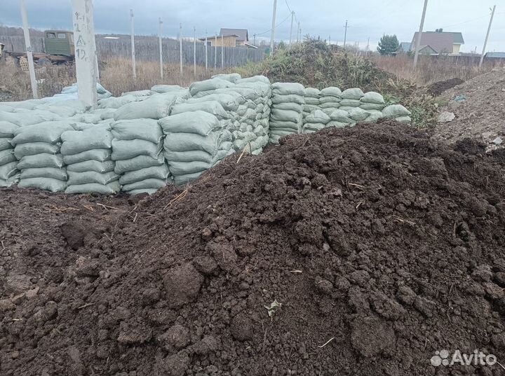 Земля чернозем для дачи Огорода Навоз Перегной