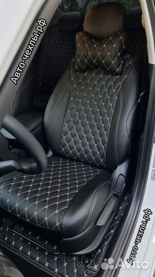 Чехлы экокожа Киа Рио Х - Рио Икслайн - Солярис 2