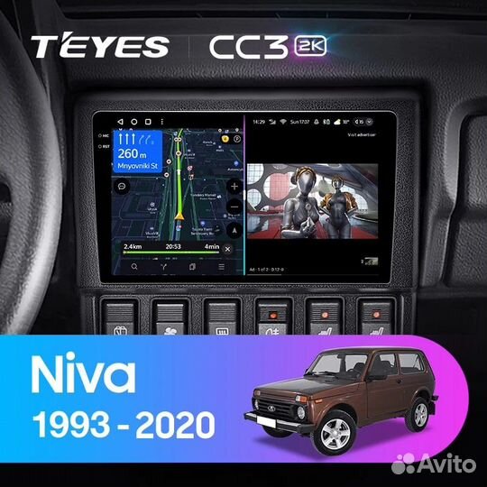 Магнитола Лада Нива 1993-2020 Андроид Teyes CC3 2K