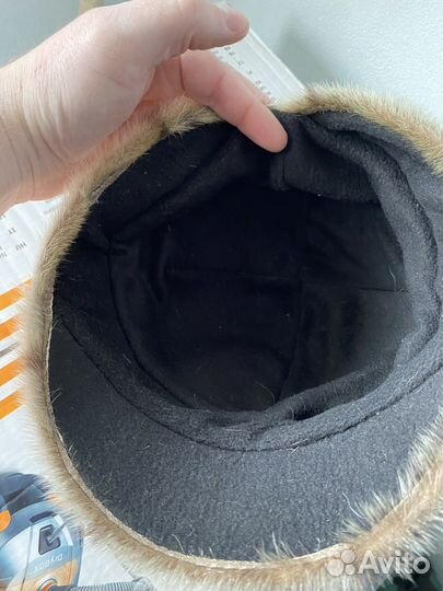 Шапка женская. Кожа норка