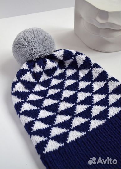 Шапка с помпоном мужская «Стокгольм»