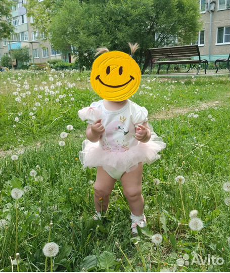 Боди для девочки с пышной пачкой 86-92