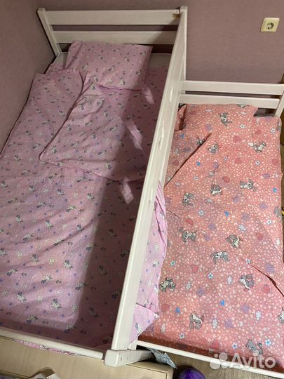 Кроватка двухъярусная выдвижная