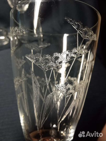 Хрустальные фужеры бокалы. Пантография