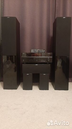 Домашний кинотеатр ресивер Yamaha колонки Jamo