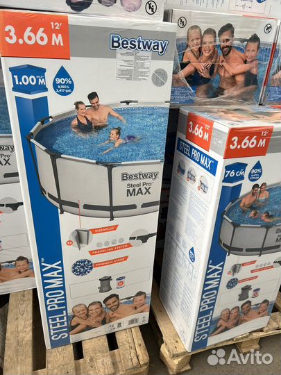 Каркасный бассейн 366х122 см комплект новые