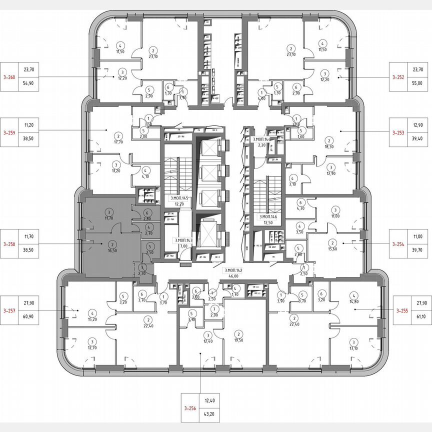 1-к. квартира, 38 м², 31/53 эт.
