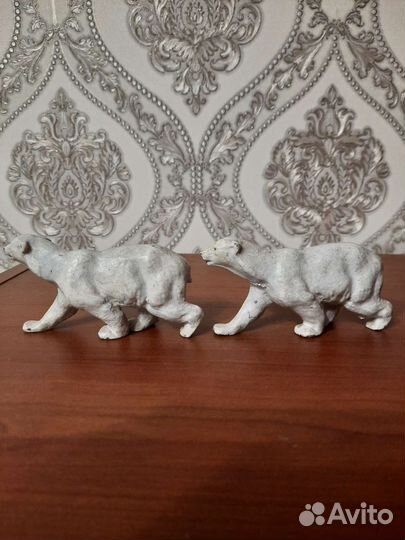 Старинная очень редкая статуэтка белый медведь
