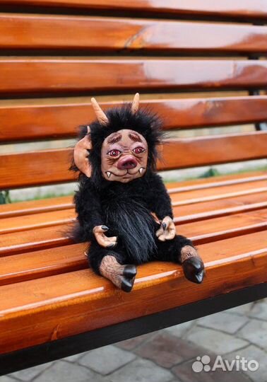 Игрушка ручной работы черт, кукла оберег