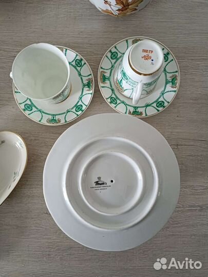 Разные предметы и чайные пары гдр