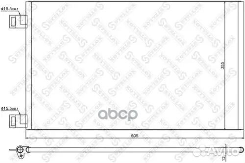 Радиатор конд. Renault Kangoo 1.6 16V/1.5DCi 08