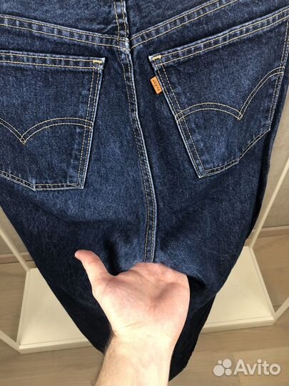 Джинсы из хлопка Levis 615 orange tab vintage