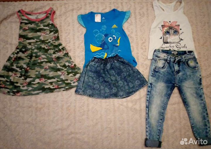 Одежда пакетом для девочки 5 лет (104 р )