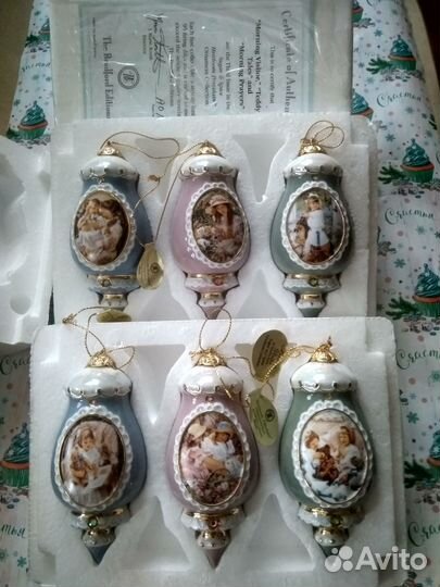 Ёлочные украшения игрушки (набор из 3-х шт.)