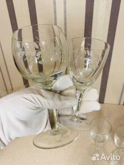 Бокалы Фужеры Цветное стекло СССР