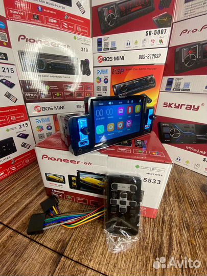 Магнитола Pioneer с сенсорным экраном bluetooth