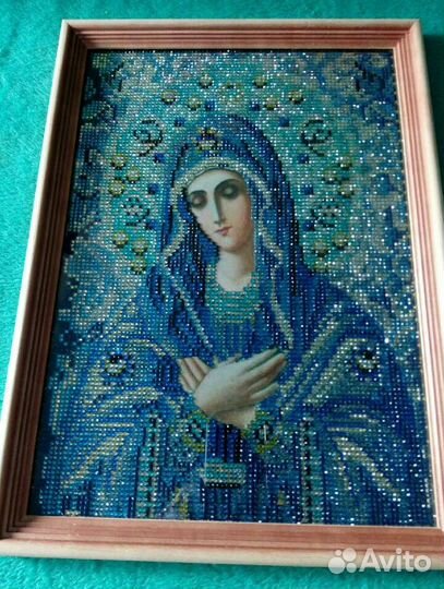 Икона «Умиление» в технике алмазной вышивки