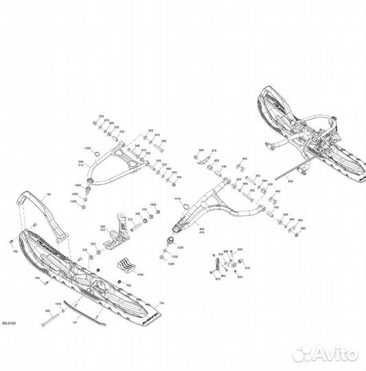 BRP RH505075550/LH505075549 рычаги