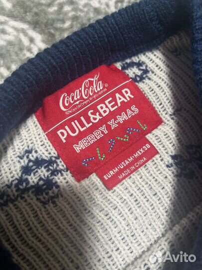 Новогодний свитер pull&bear Coca-Cola, M