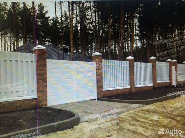 Штакетник металлический