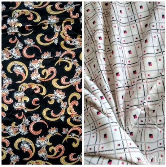 Ткань СССР. Хлопок. Винтажный рисунок