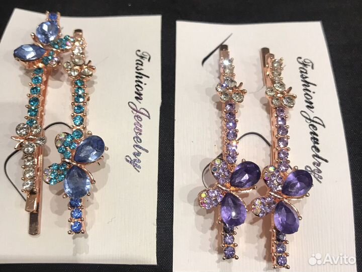 Заколки (зажимы) для волос со стразами