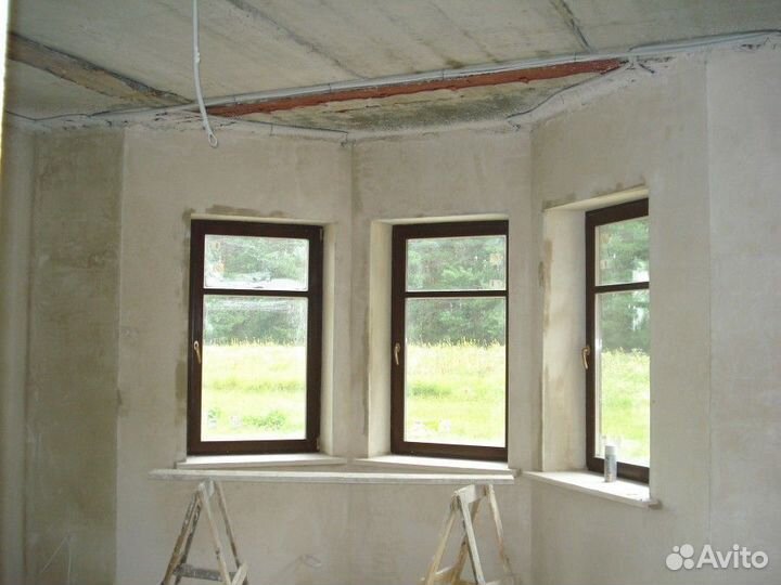 Штукатурка стен механическая машинная