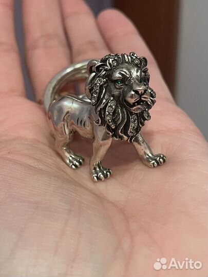 Брелок лев серебряное покрытие Astra Aggeni