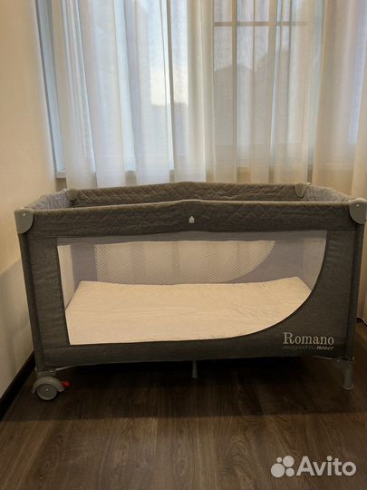 Детская кровать-манеж с матрасом Romano