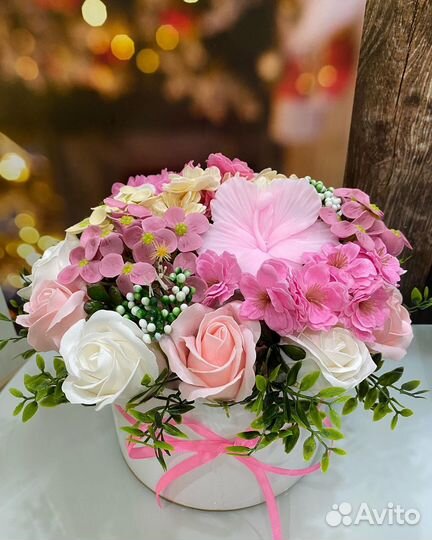 Букет из мыльных цветов